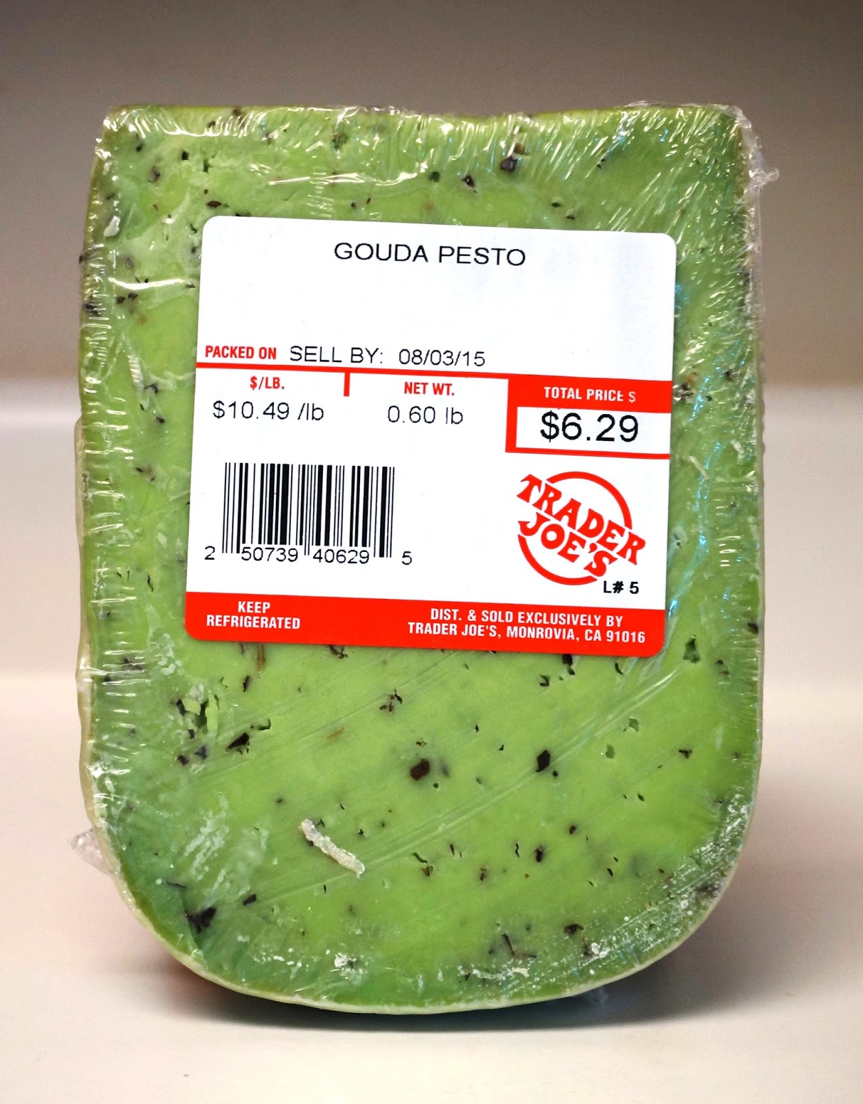 Exploring Trader Joe's Trader Joe's Pesto Gouda Cheese