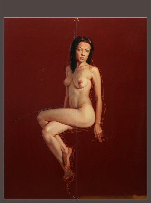 Yury Darashkevich pinturas eróticas mulheres nuas