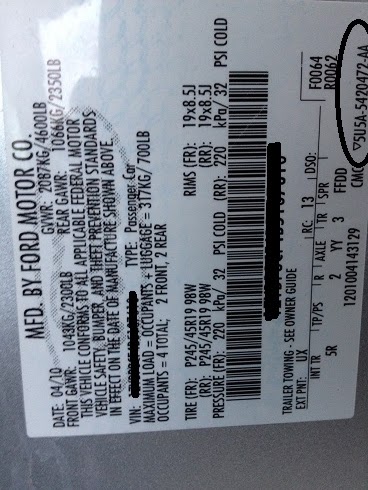 FORD VIN LABELS, VECI, EMISSIONS, DOOR JAMB, STICKERS, OEM REPLICA ...