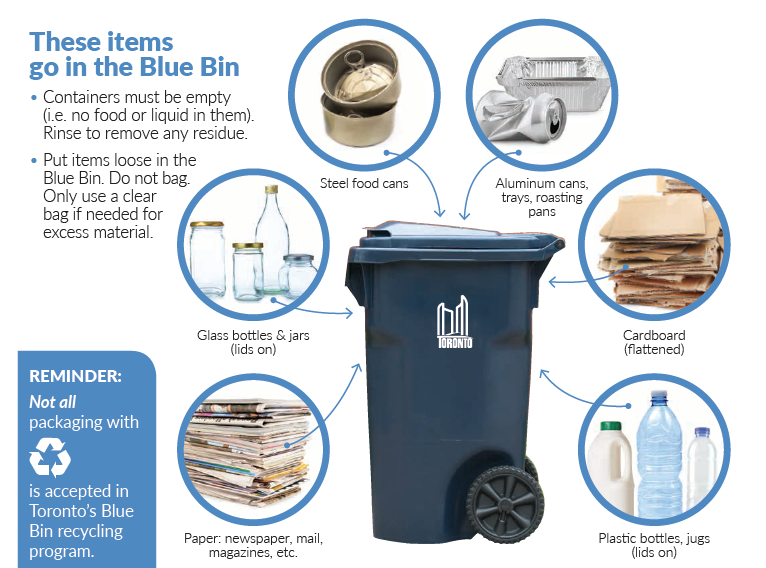 Etobicoke Living What Goes in your Blue Bin