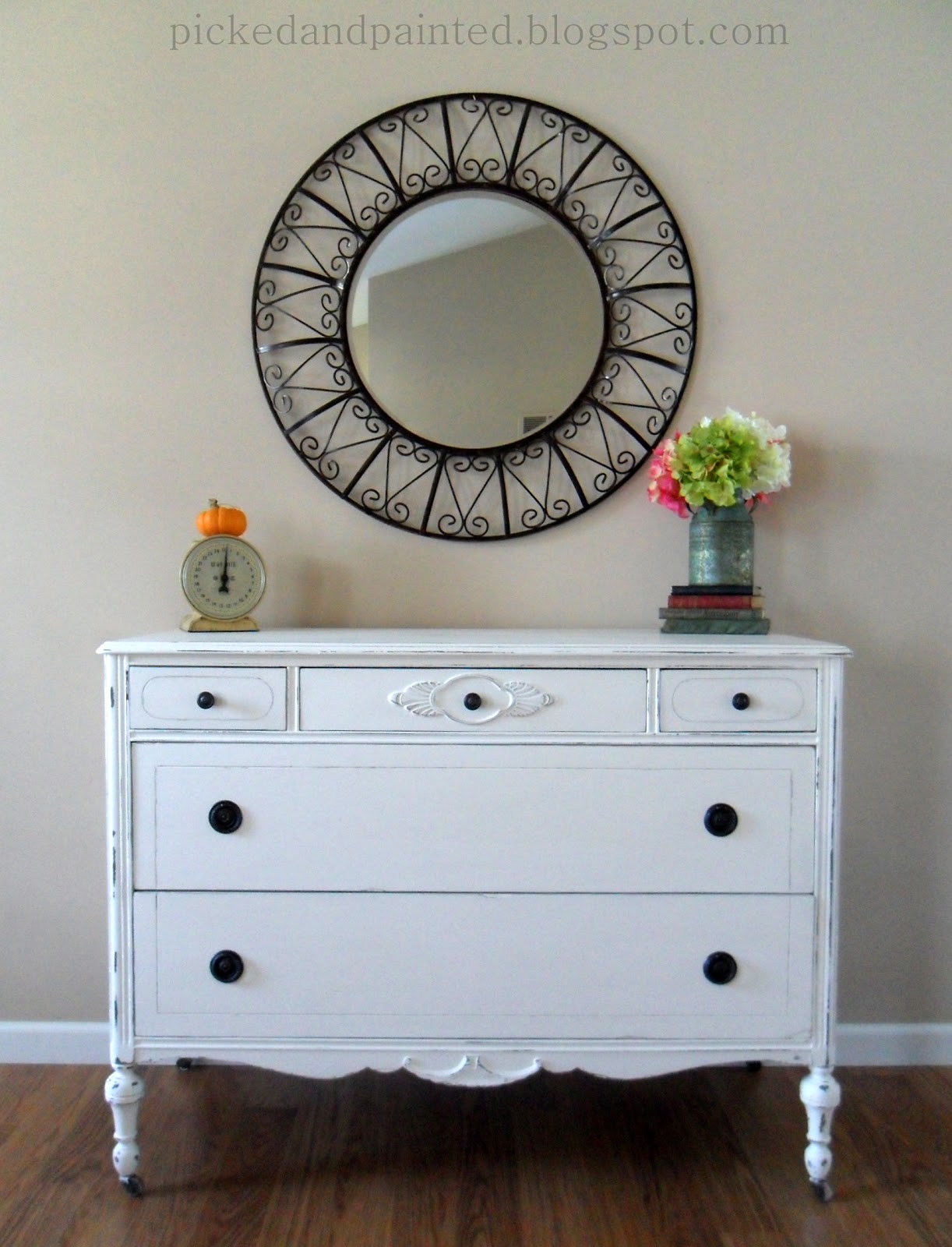 Helen Nichole Designs Custom Vintage White Dresser