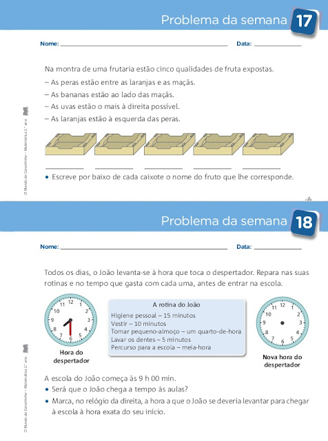 caderno de problemas 2 ano matematica