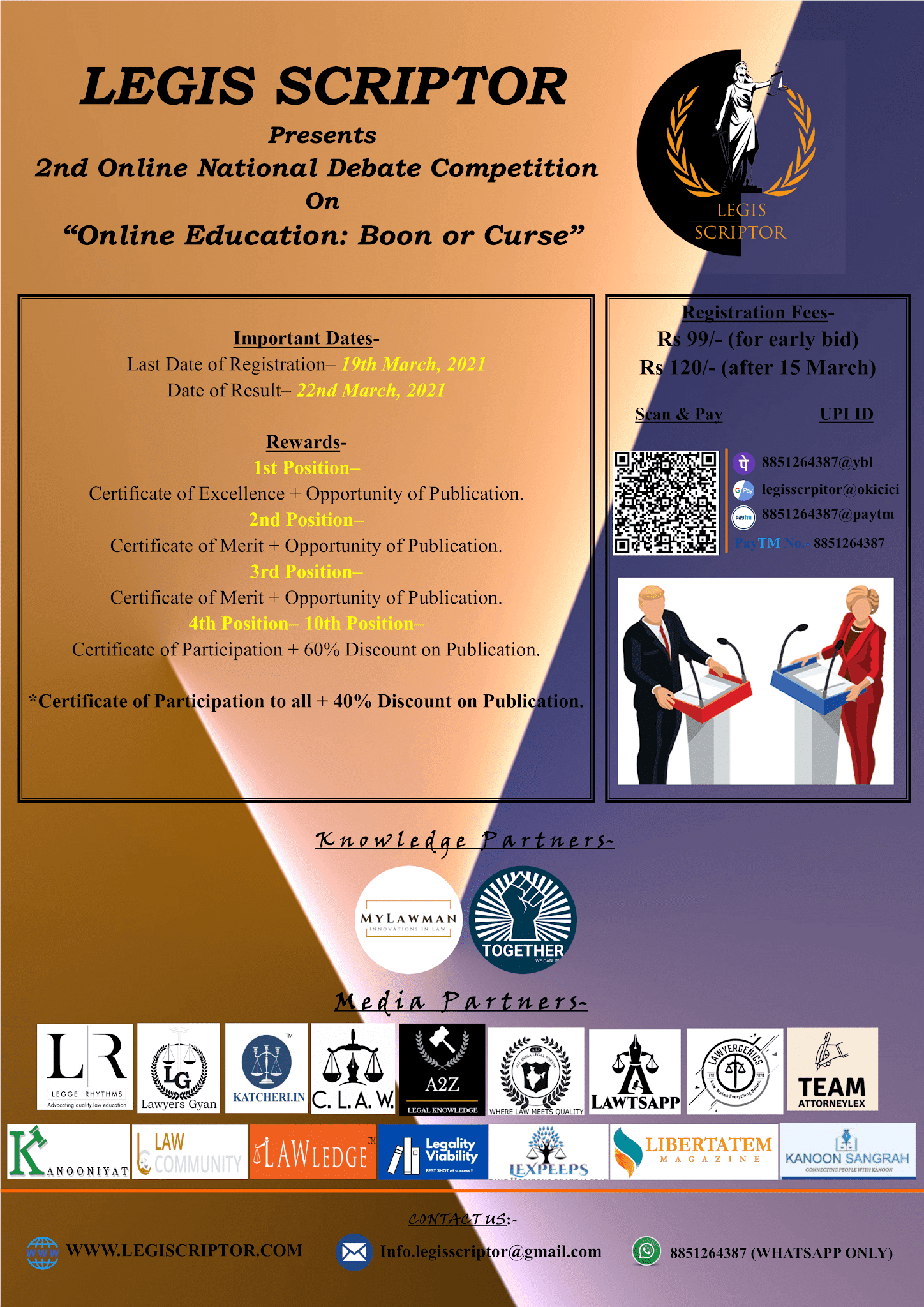 2nd National Debate Competition on Online Education Boon or