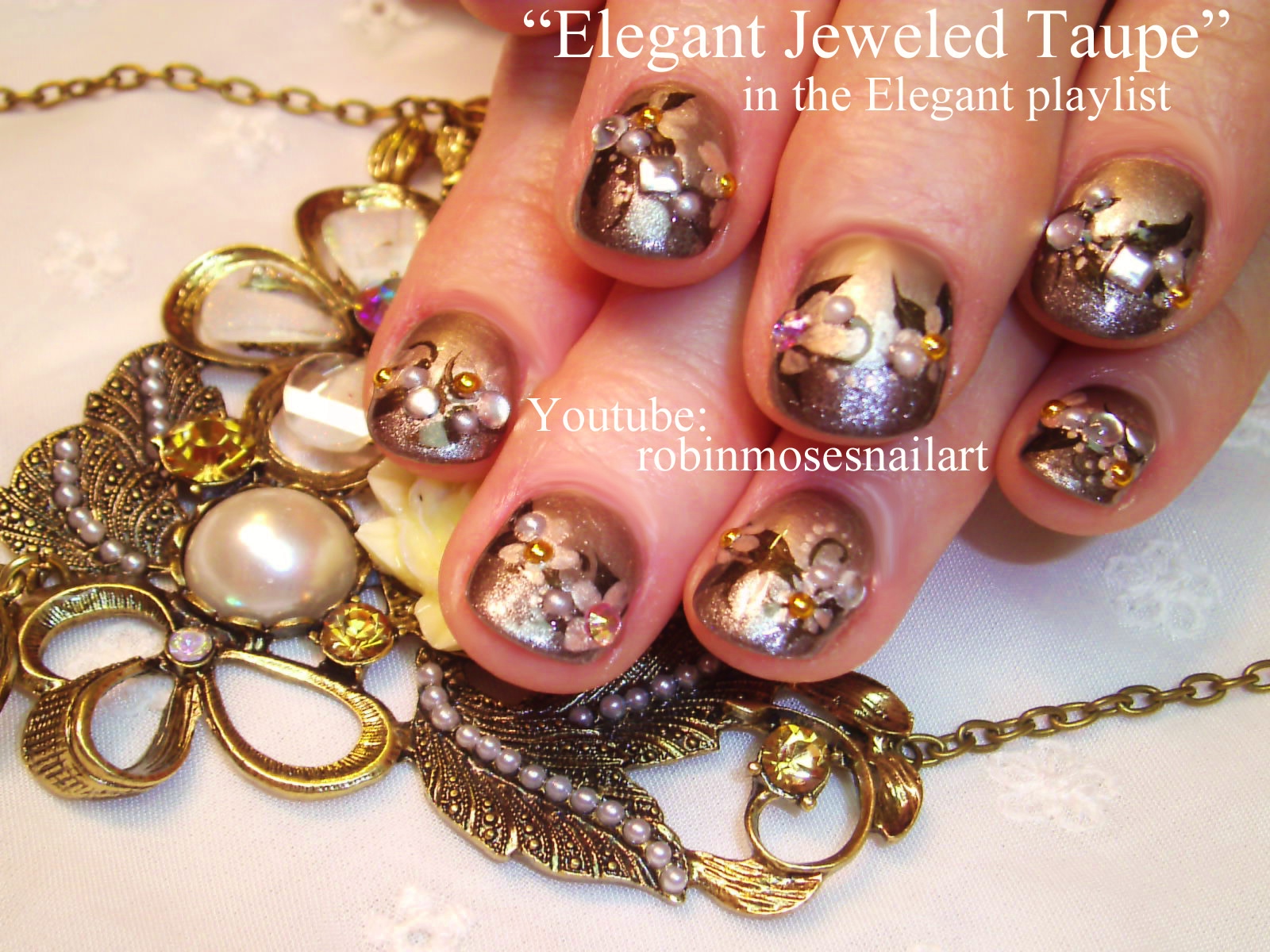 Nail Art by Robin Moses "cute nail art" "nail art" "color block nails" "taupe nail art