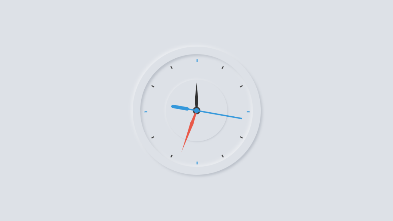 Working Analog Clock using HTML CSS & JavaScript