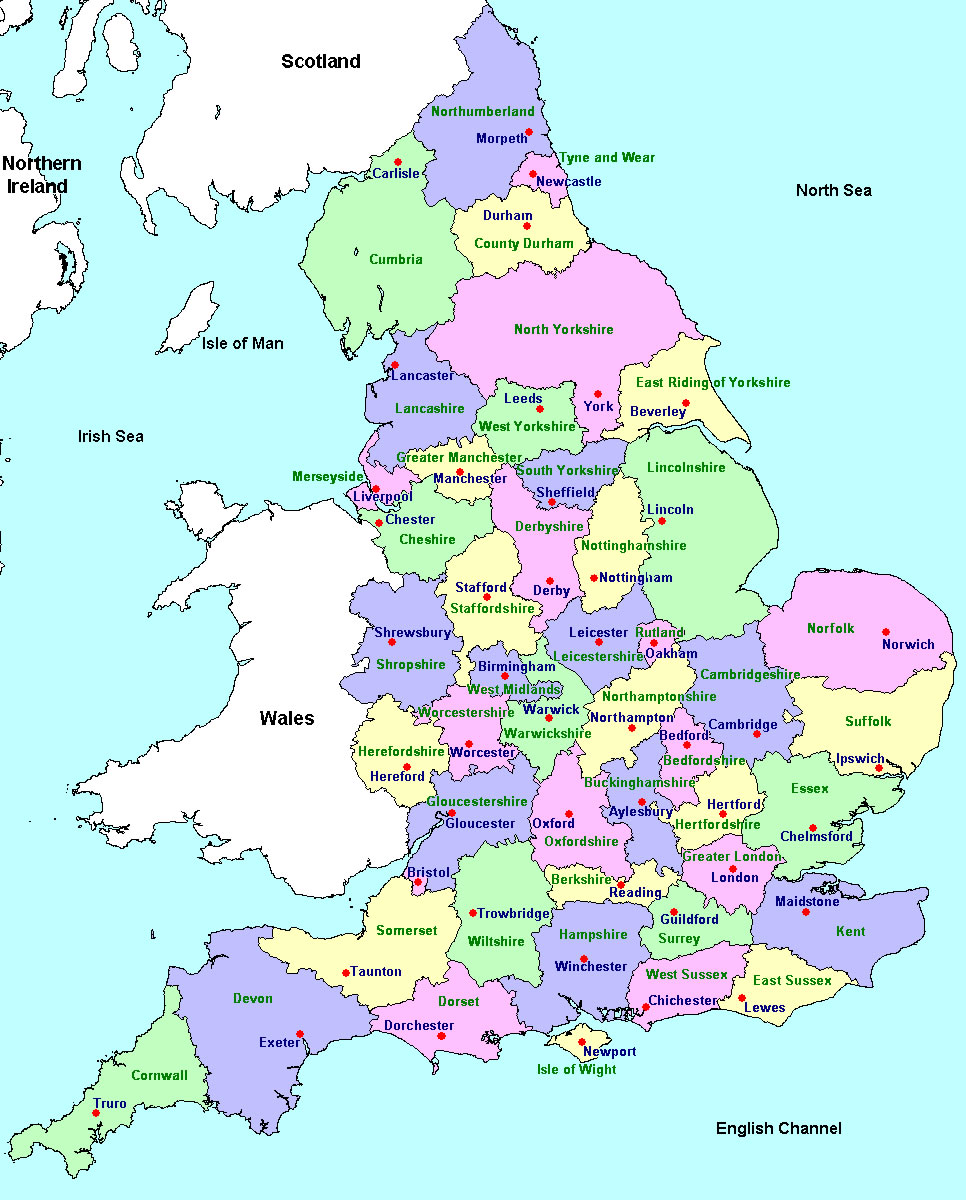 Printable Map of UK Detailed Pictures | Map of England Cities