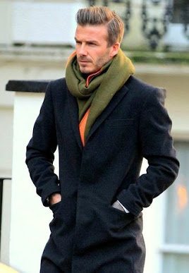 David Beckham's Scarves Fashion Style