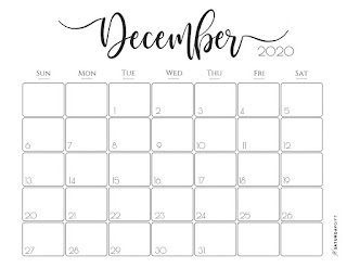 Free Printable Calendar December 2020