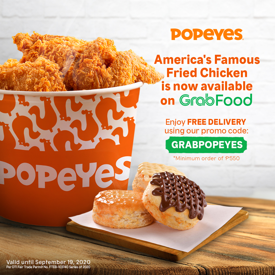 Popeyes now available on GrabFood