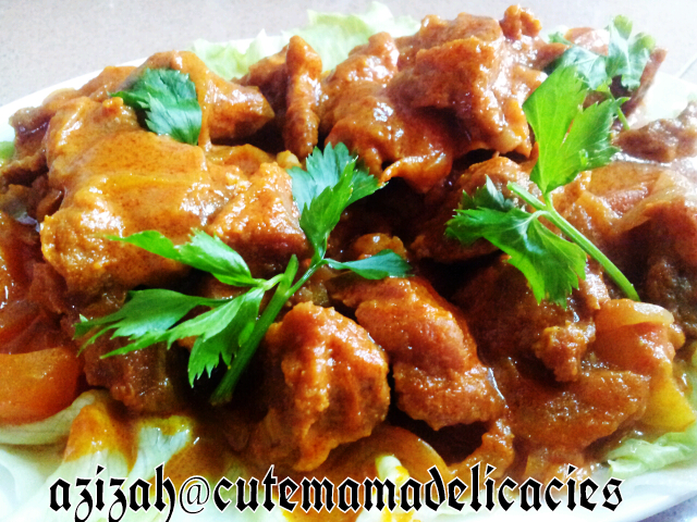 Cute Mama Delicacies: KAMBING MYSORE / MYSORE MUTTON