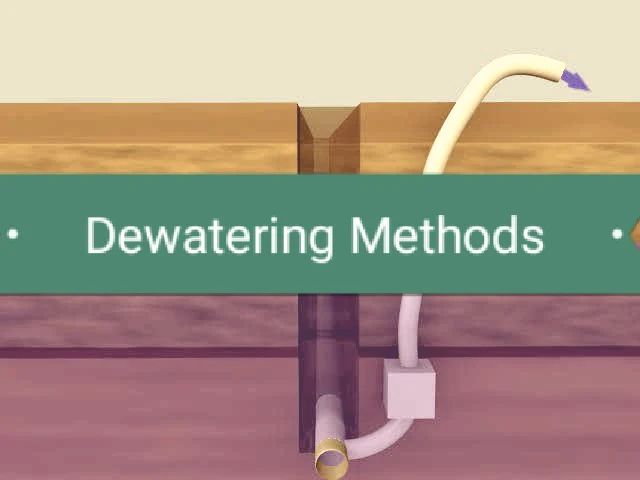 طرق نزح المياه (Dewatering) أثناء الحفر في المناطق المشبعة بالمياه