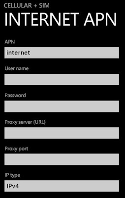 idea Internet Settings for Microsoft Lumia