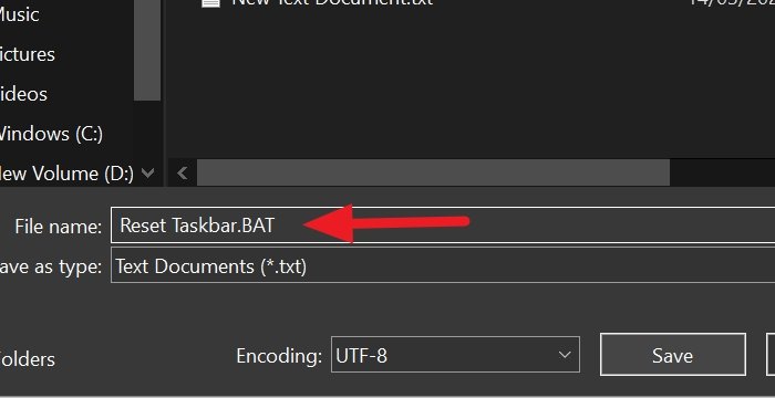 Créer un fichier BAT dans Windows 10