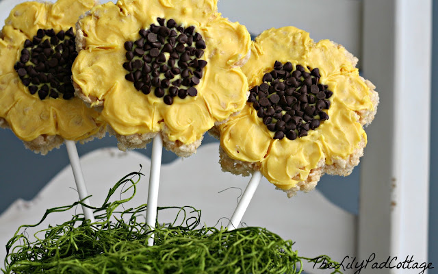 rice krispie flowers