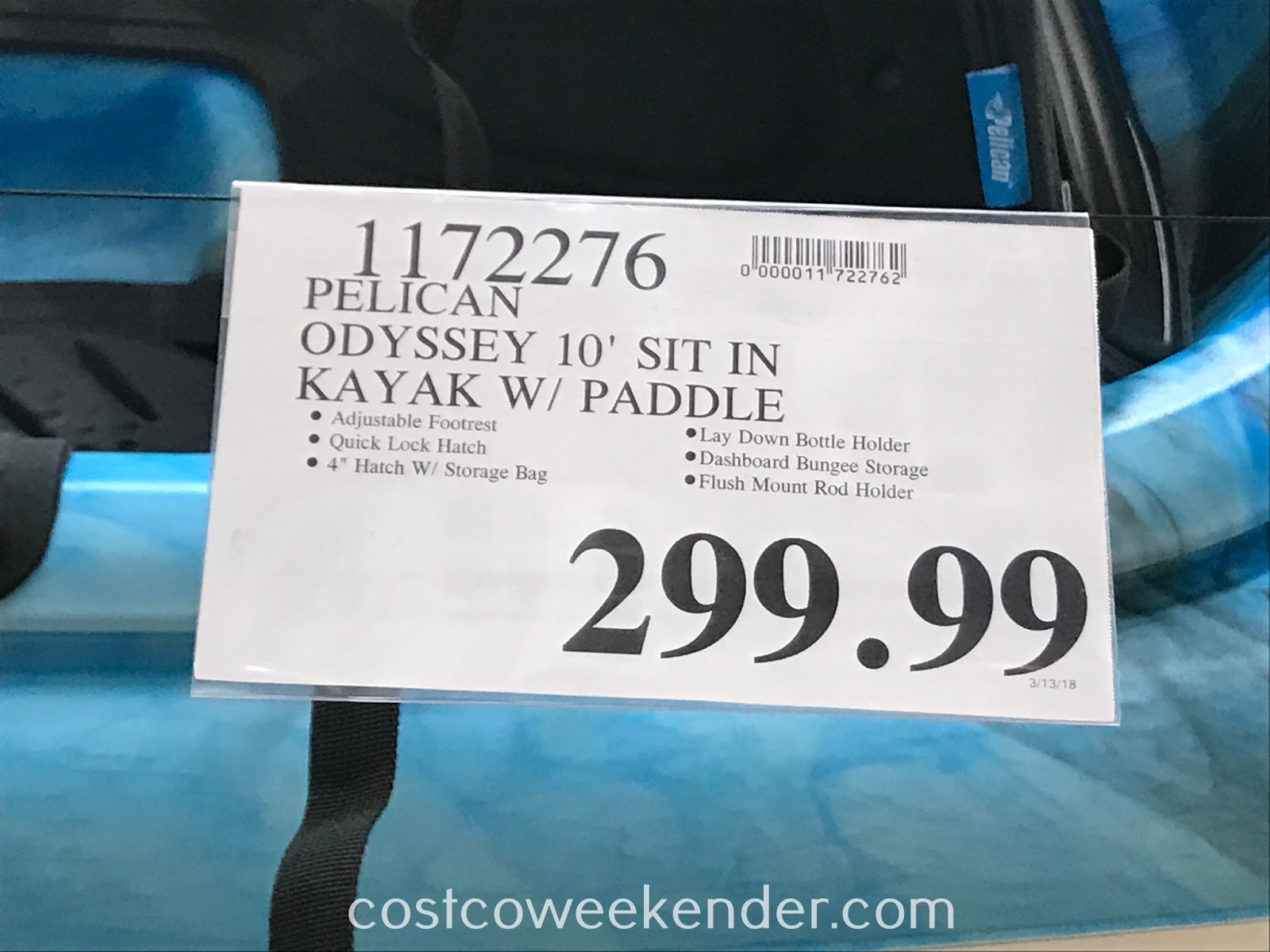 Pelican Odyssey 100X Sit In Kayak Costco Weekender