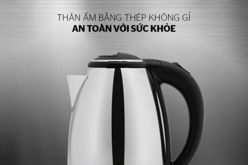 Ấm Siêu Tốc Inox 1.5L Happy Time HTD1055