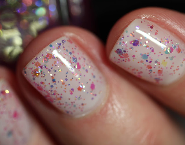 Cirque Colors Crystal Tokyo glitter topper review swatch