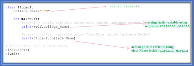 Python OOPS Tutorial 6:Types Of Variable(Instance & Static & Local ...