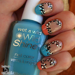 french tip funky nail retro dots fun