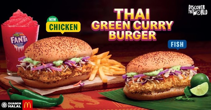 Thai Green Curry Chicken Burger Menu Baharu 2020 McDonald: Sedap ke Tidak?