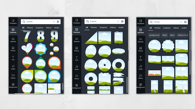 How to create custom canva frames and cut outs design ?