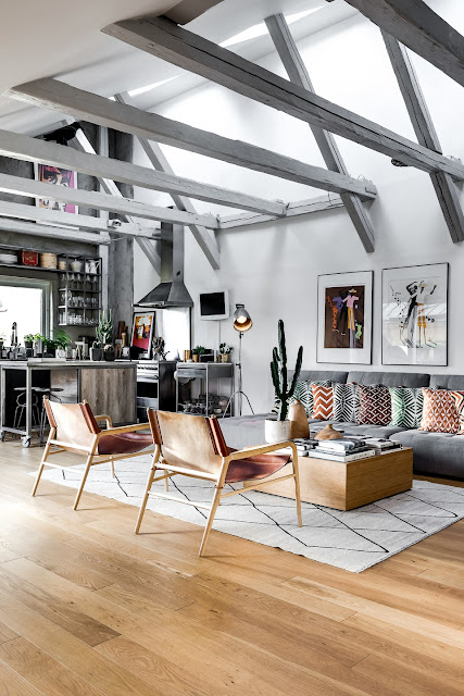 Charming attic with industrial vibes in Stockhom