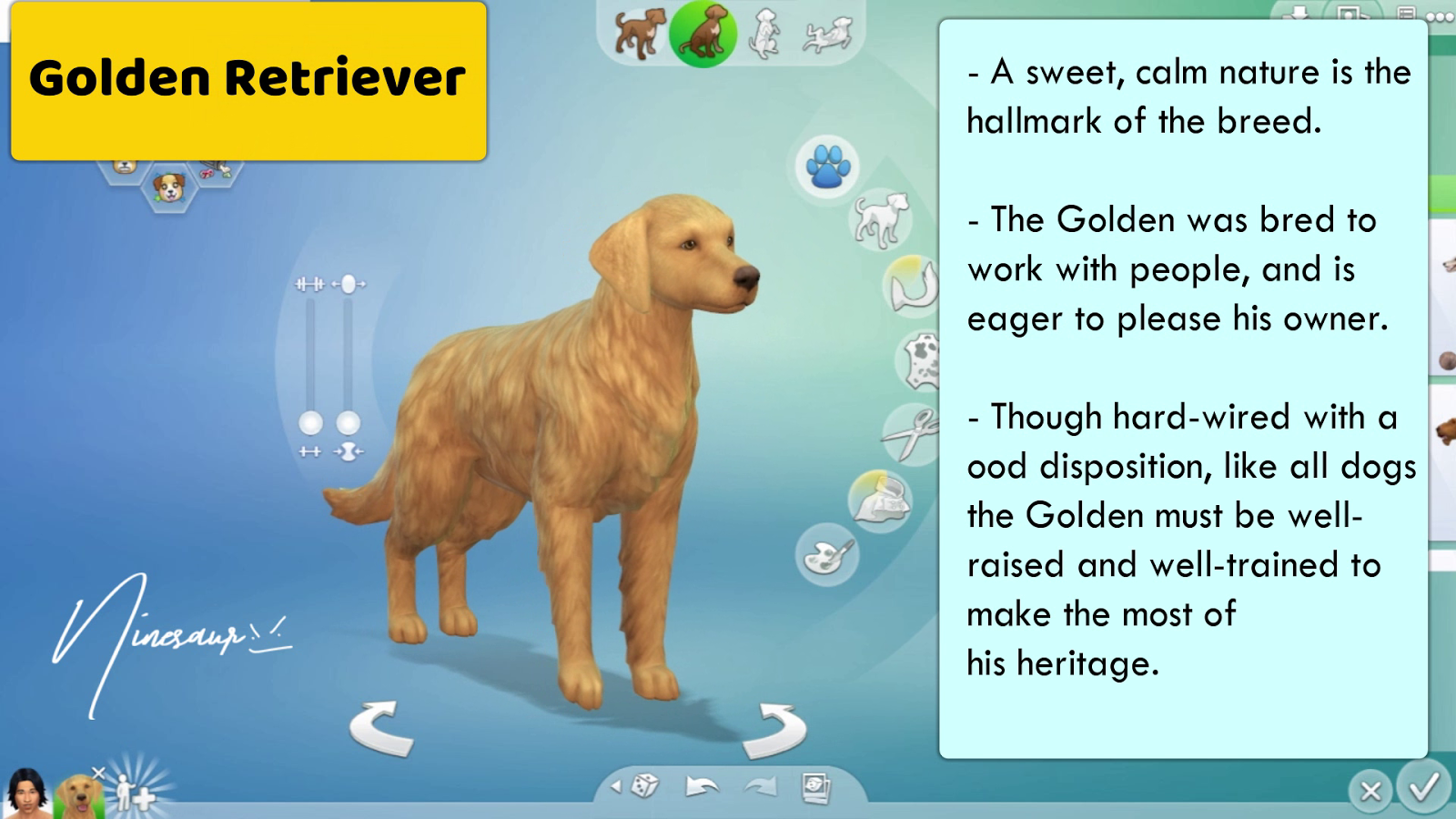 NINESAUR 72 LARGE DOG BREEDS SIMS 4