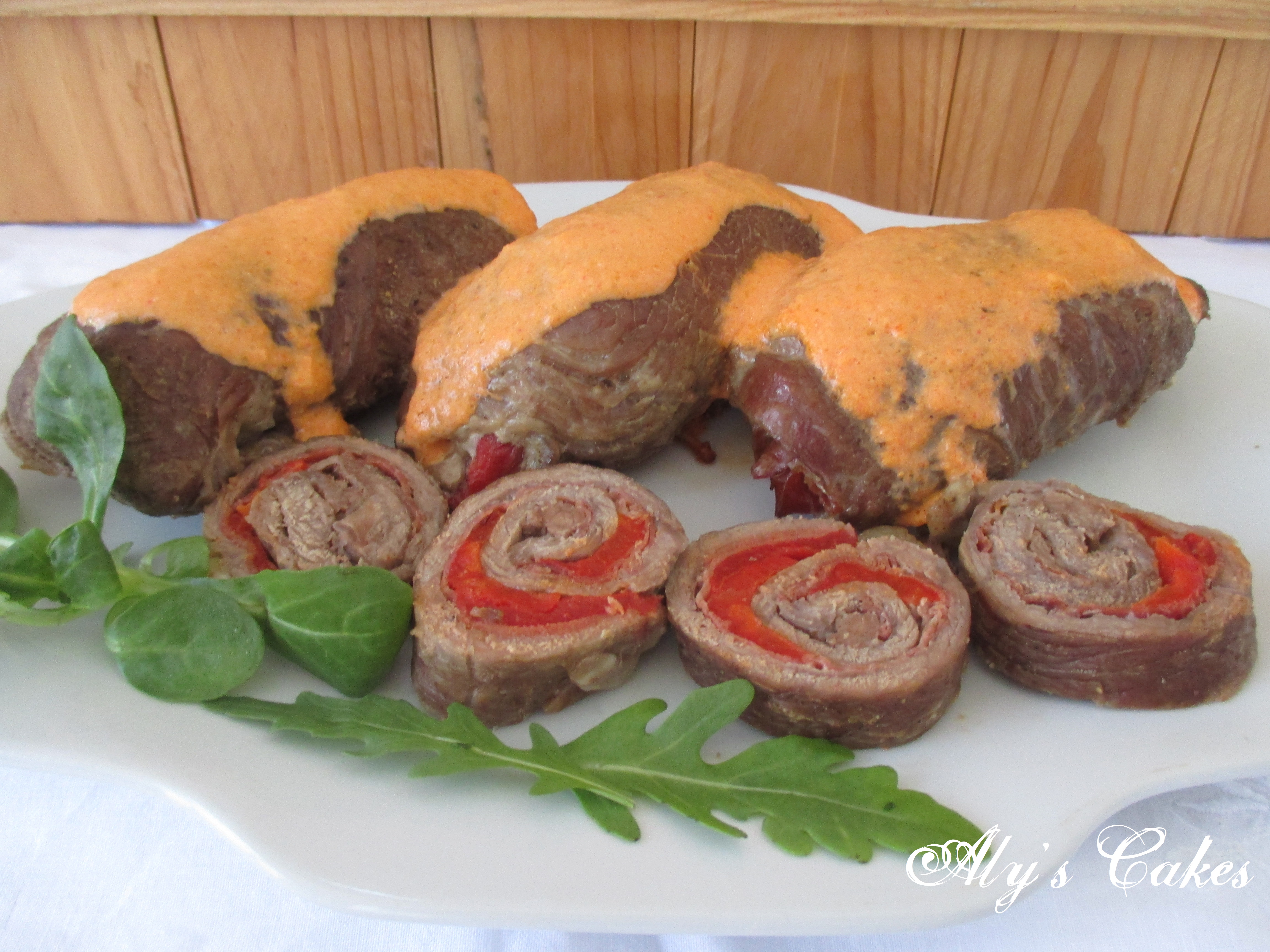 Aly S Cakes Filetes De Ternera Rellenos De Jamon Serrano Queso Y Pimientos Al Horno