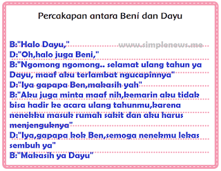 Percakapan antara Beni dan Dayu www.simplenews.me