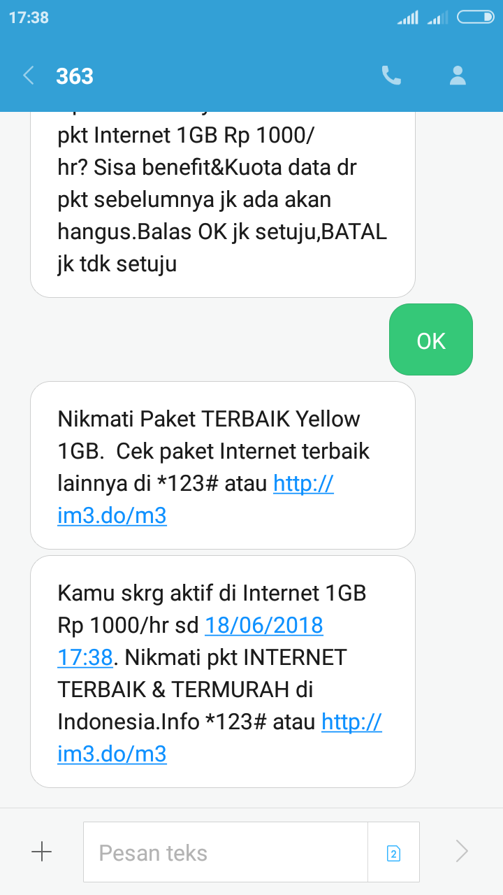 Ternyata Paket Yellow 1GB/hari Rp.1000 masih ada, Ini Cara ...