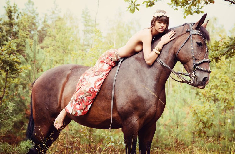 Hottie on Horseback Sexy Expression