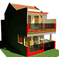 Gambar 3D Redesain Rumah KPR Type 21/72 -03