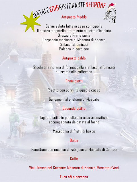 Pranzo di Natale ristorante negrone scanzorosciate ristoranti scanzo- menù di natale