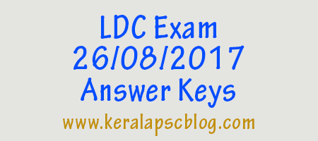 Lower Division Clerk [LDC] Exam 26-08-2017 Answer Keys
