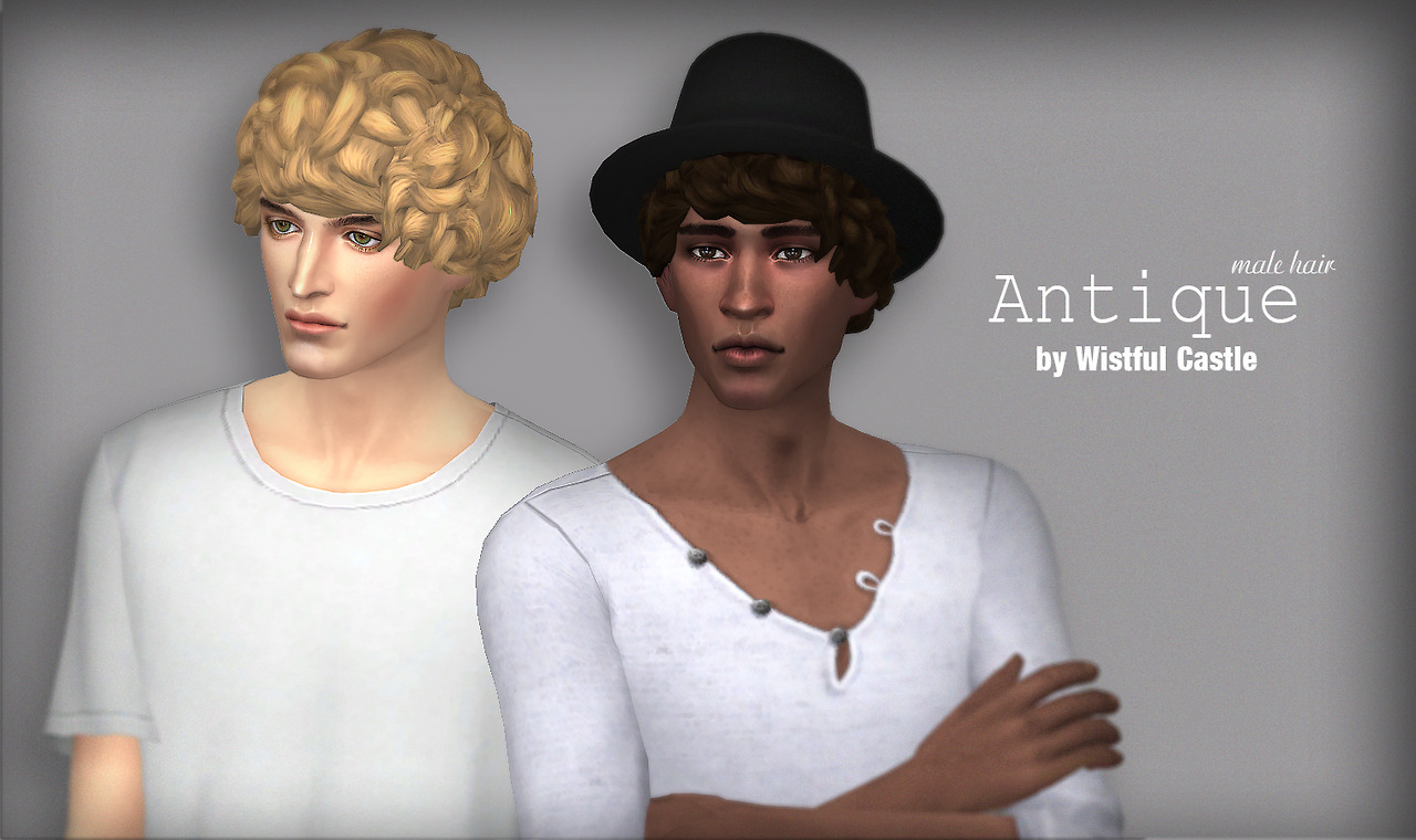 My Sims 4 Blog Antique Hair For Males By Wistfulpoltergeist