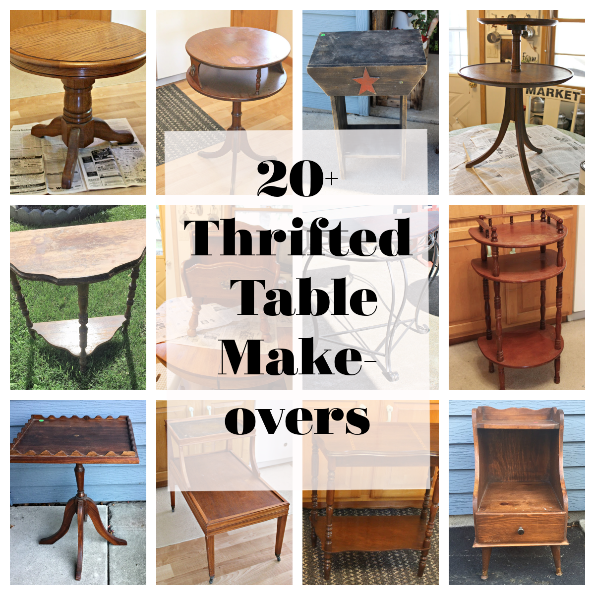 Over 20 Thrifted/Garage Sale Table Makeovers Organized Clutter