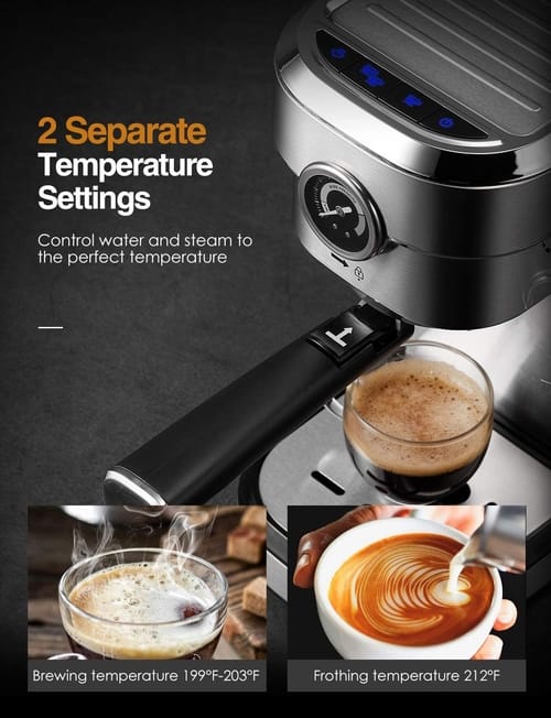 Review Brewsly 15 Bar Stainless Steel Espresso Machine