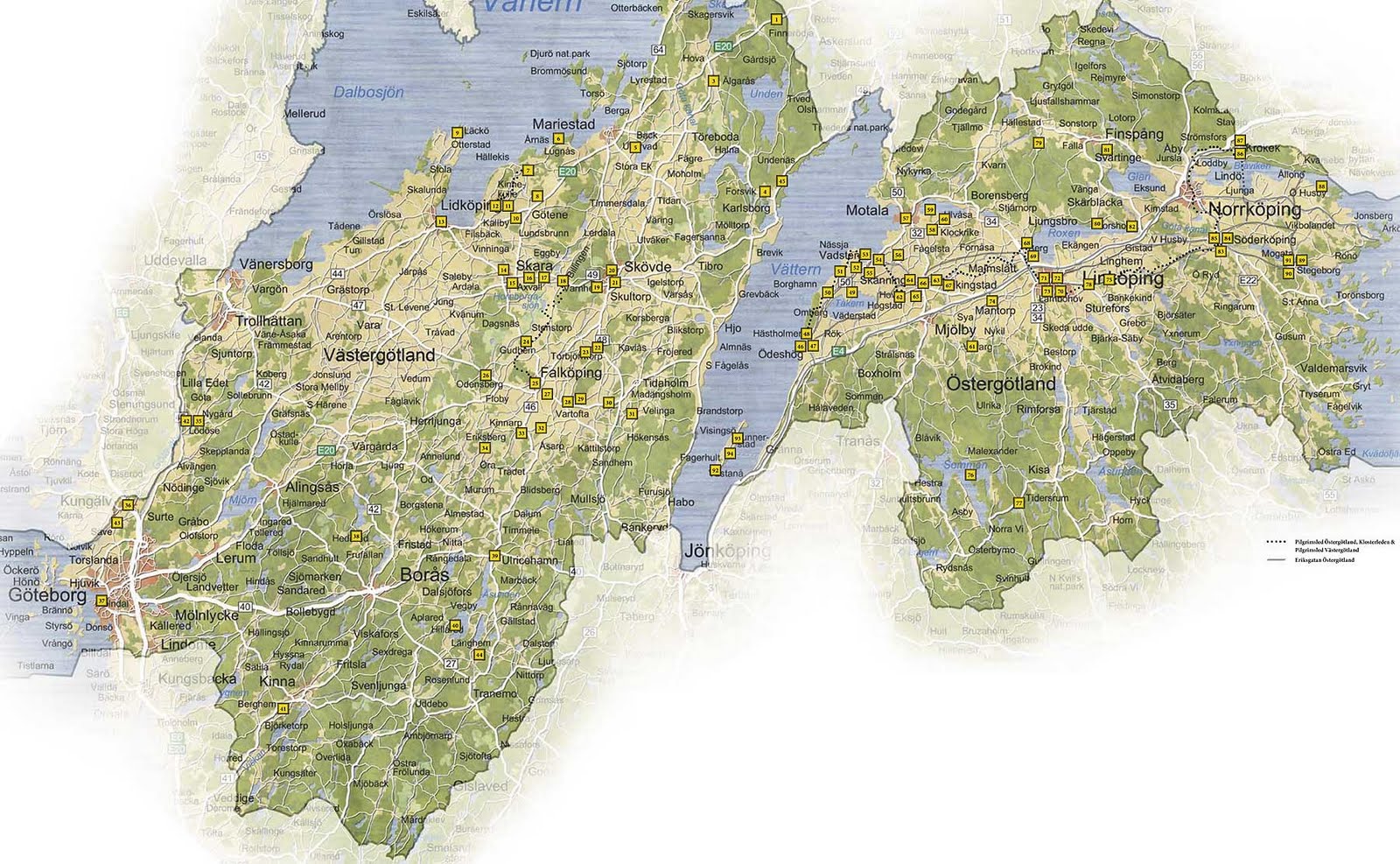 Karta över Västergötland | Karta 2020