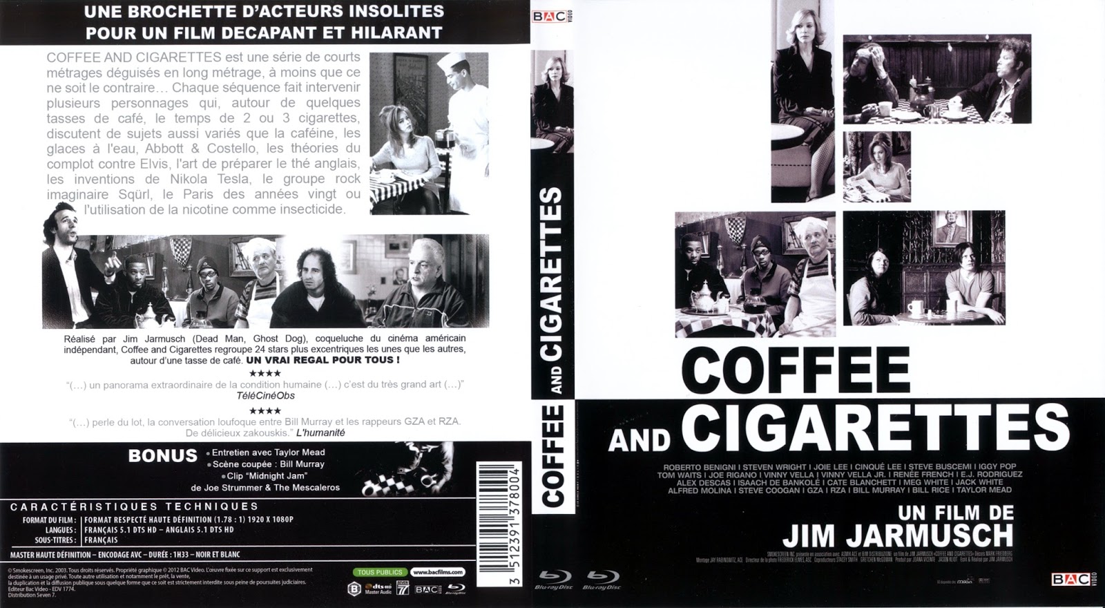 BLURAY JAQUETTES BLURAY Coffee and cigarettes
