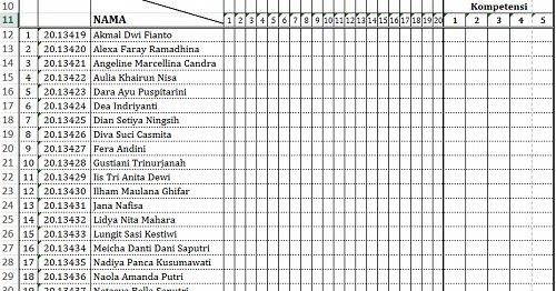 Download Format Daftar Hadir Siswa Sd Smp Sma Smk 2020 2021 Sinau Thewe Com
