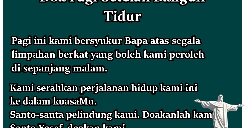 Contoh Doa Pagi Katolik