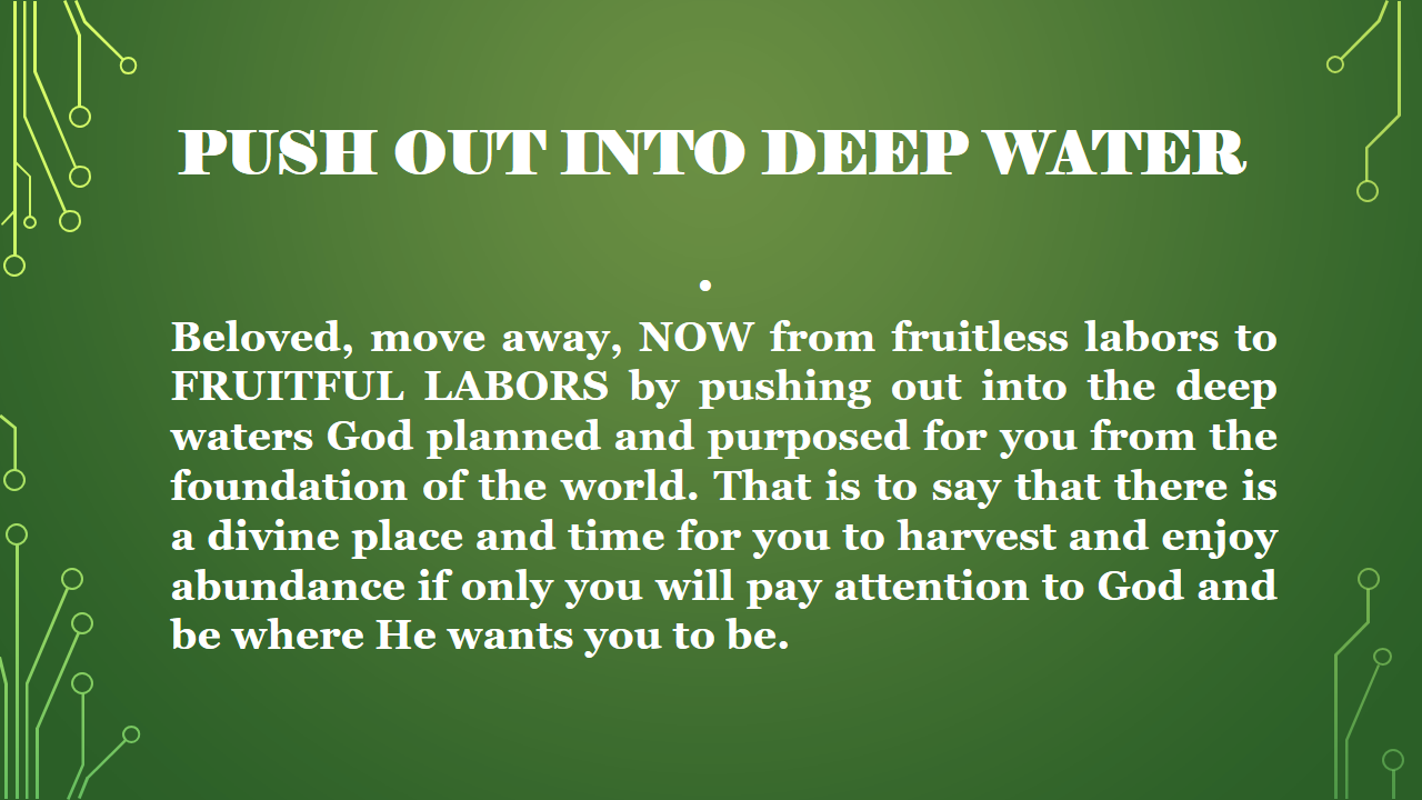 Olives International: Push out into Deep Water