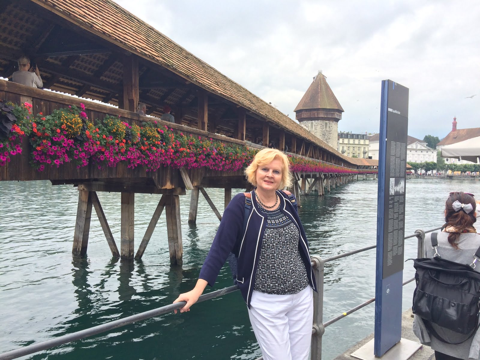 At the Chappel Bridge in Lucerne
