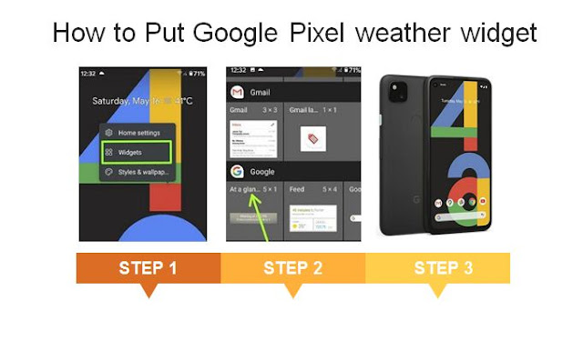 Pixel weather widget