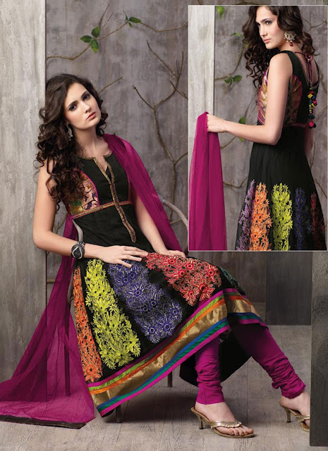 Anarkali-Frock-with-Churi-Pajama