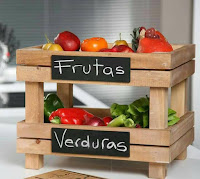 Fruteros hechos de madera