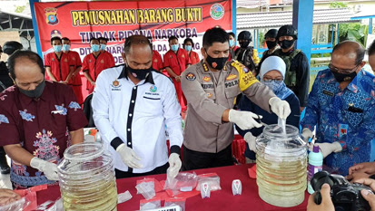 Ditresnarkoba Polda Kalteng Berhasil Ungkap 13 Kasus Dan Amankan 14 Tersangka Kim Cipedes