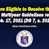 Who are Eligible to Receive the PBB under the Multiyear Guidelines released on Feb. 17, 2021 (DO 7, s. 2021)