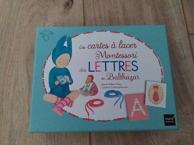 Les cartes à lacer Montessori des lettres de Balthazar 