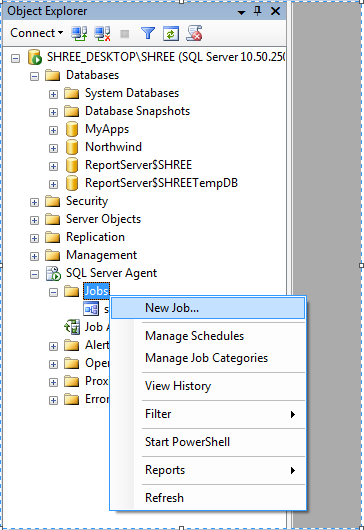 KishoR NaiK: MS-SQL - Create Job in Sql Server 2008